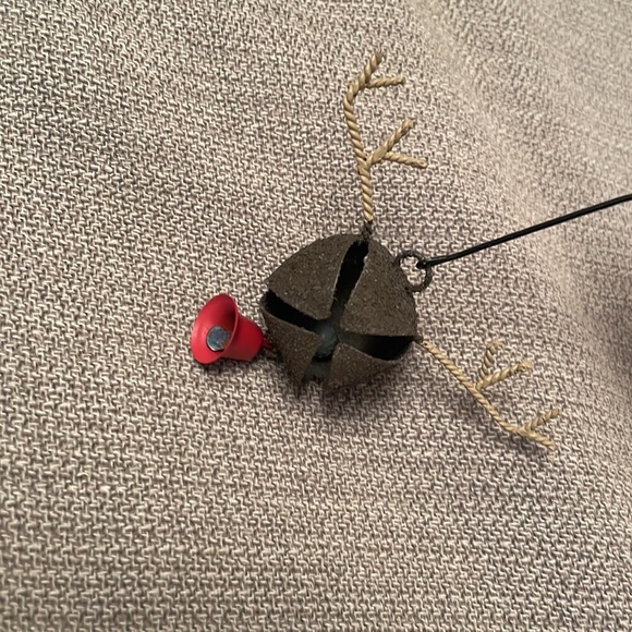 Metal Bell Reindeer Christmas Ornament with Antlers - Picture 6 of 8
